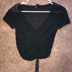 Mesh short sleeve top